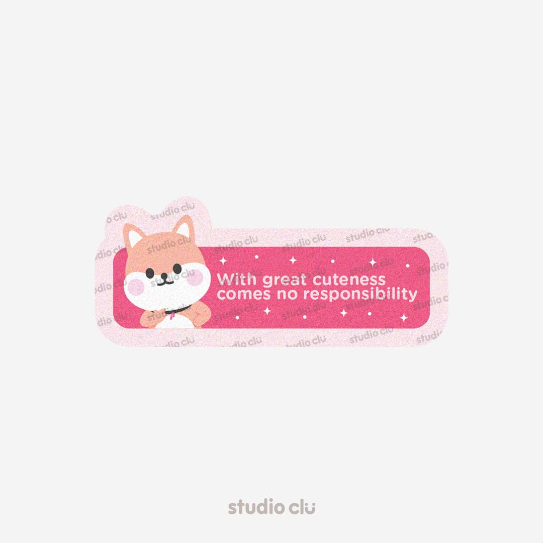 Peach Dog & Mango Cat Cute Relatable Waterproof Stickers