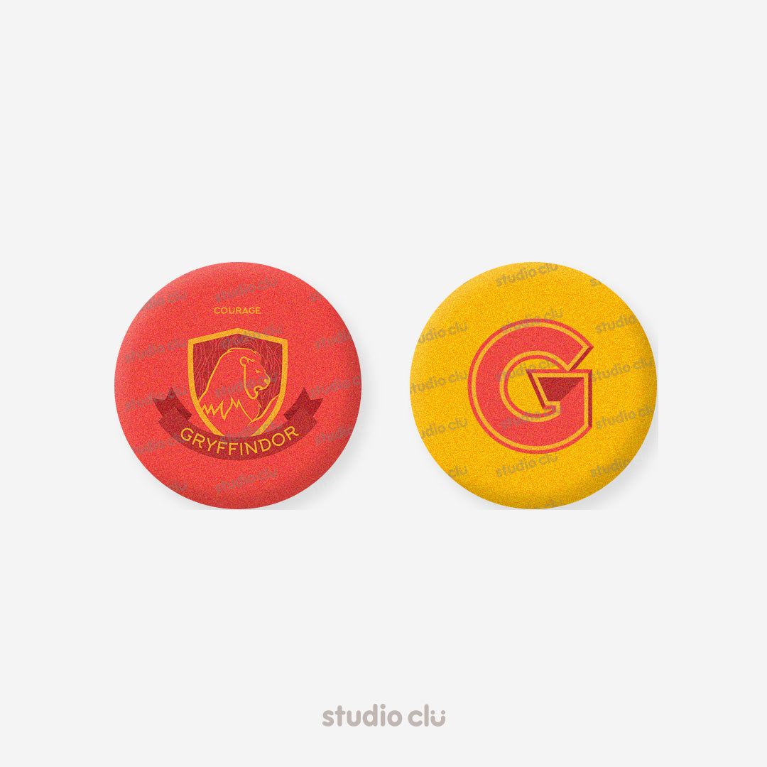 Harry Potter Hogwarts Houses 1.75" Art Button Pin Badge