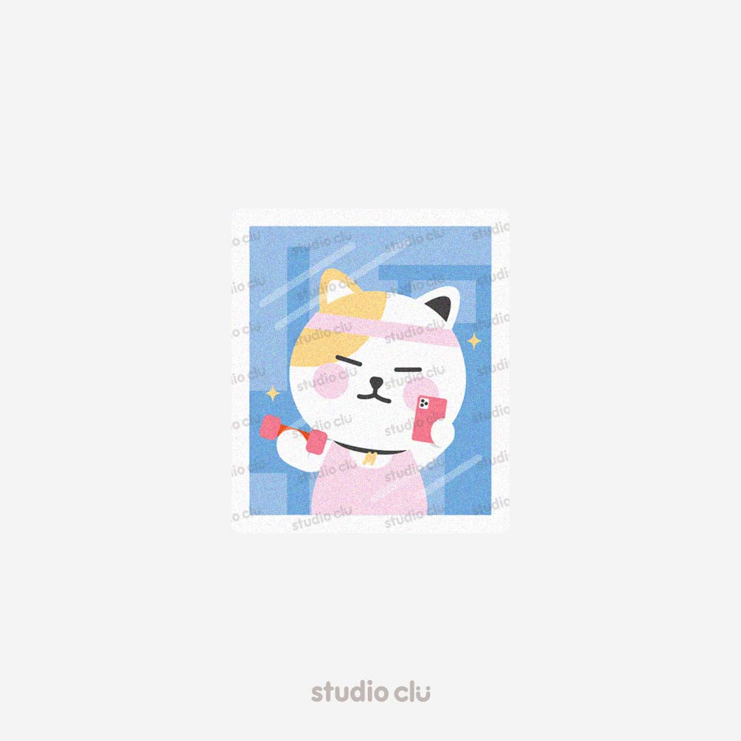 Peach Dog & Mango Cat Cute Relatable Waterproof Stickers