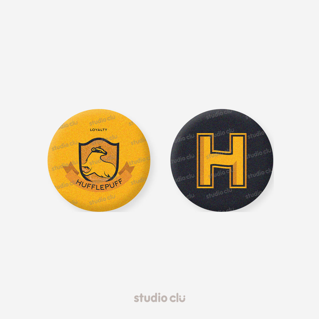 Harry Potter Hogwarts Houses 1.75" Art Button Pin Badge