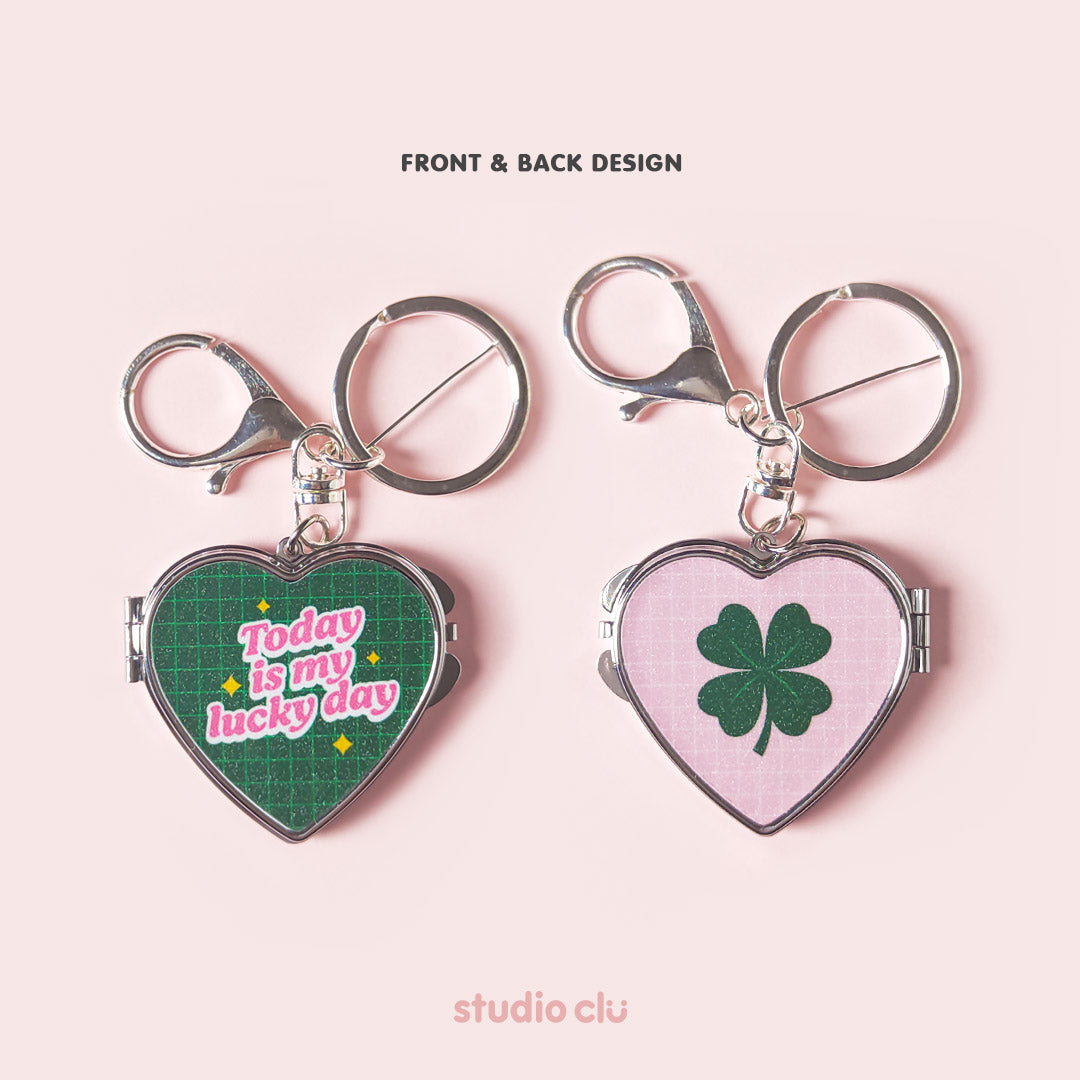 Cute Heart Pocket Mirror Keyrings l Website Exclusive