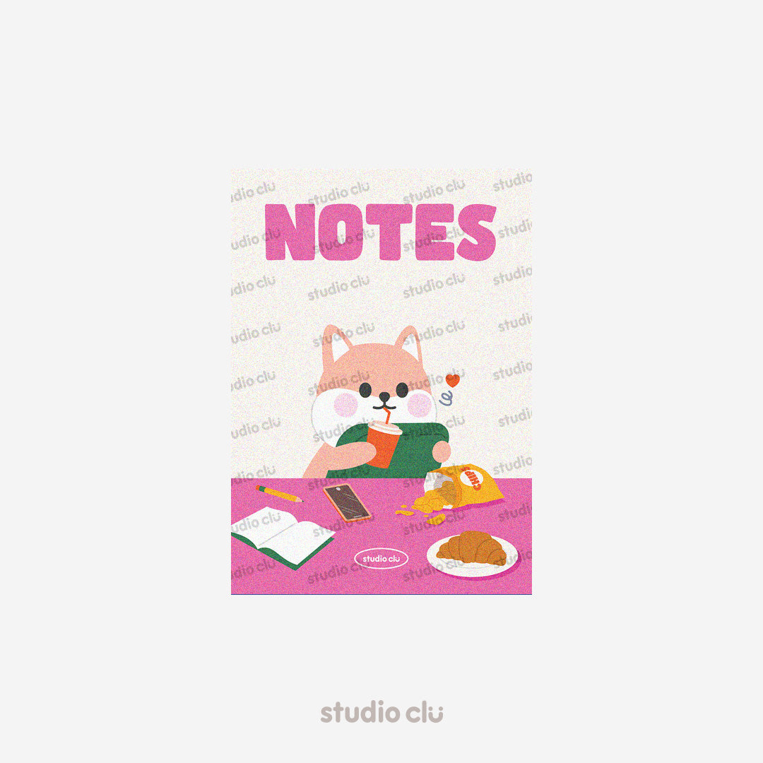 Peach Dog & Mango Cat Reusable Binder Notebook