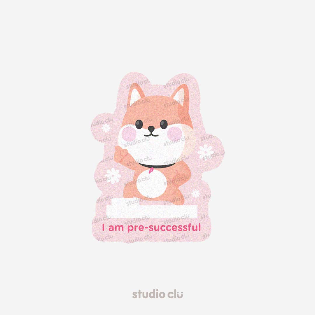 Peach Dog & Mango Cat Cute Relatable Waterproof Stickers
