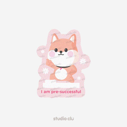 Peach Dog & Mango Cat Cute Relatable Waterproof Stickers