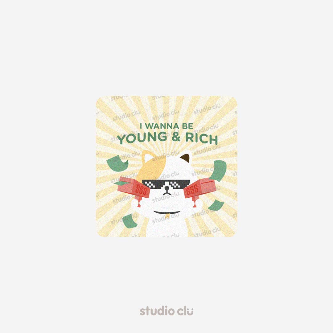 Peach Dog & Mango Cat Cute Relatable Waterproof Stickers