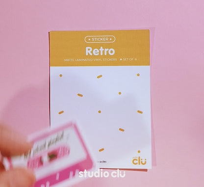 Retro 90s Art Waterproof Sticker Set