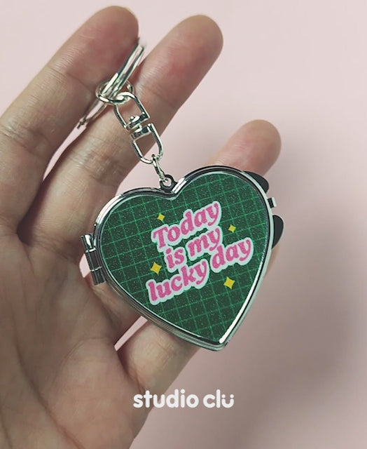 Cute Heart Pocket Mirror Keyrings l Website Exclusive